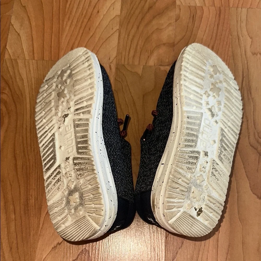 Hey Dude Black and Orange Sneakers with Canvas Upper - Picture 5 of 5